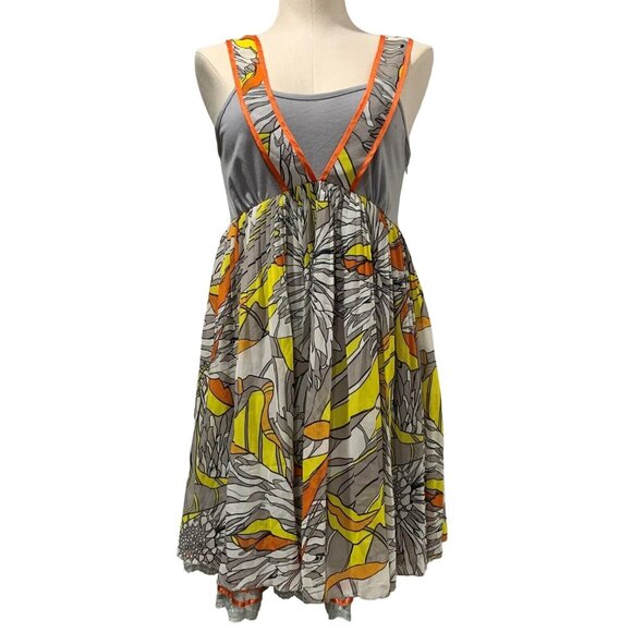 Pura Vida Dresses & Skirts - Pura Vida Dress Size 6 Side Zip Embroidered Lace Trim Floral Multicolor Vibrant